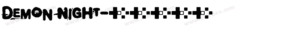 Demon Night字体转换